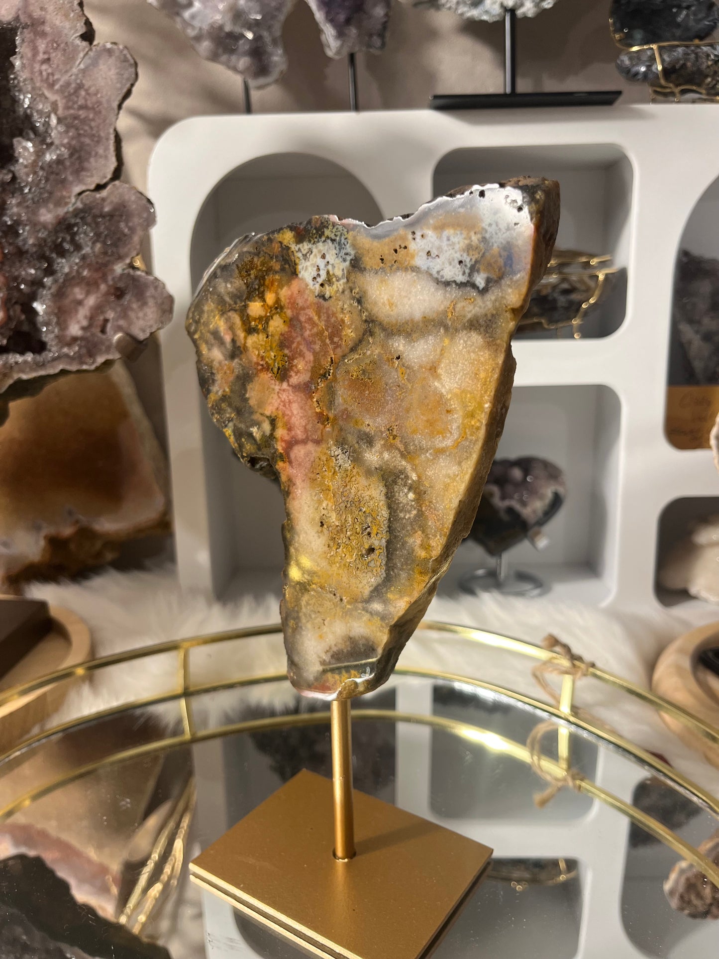 🔥 Agaat geode – “Golden Layers”