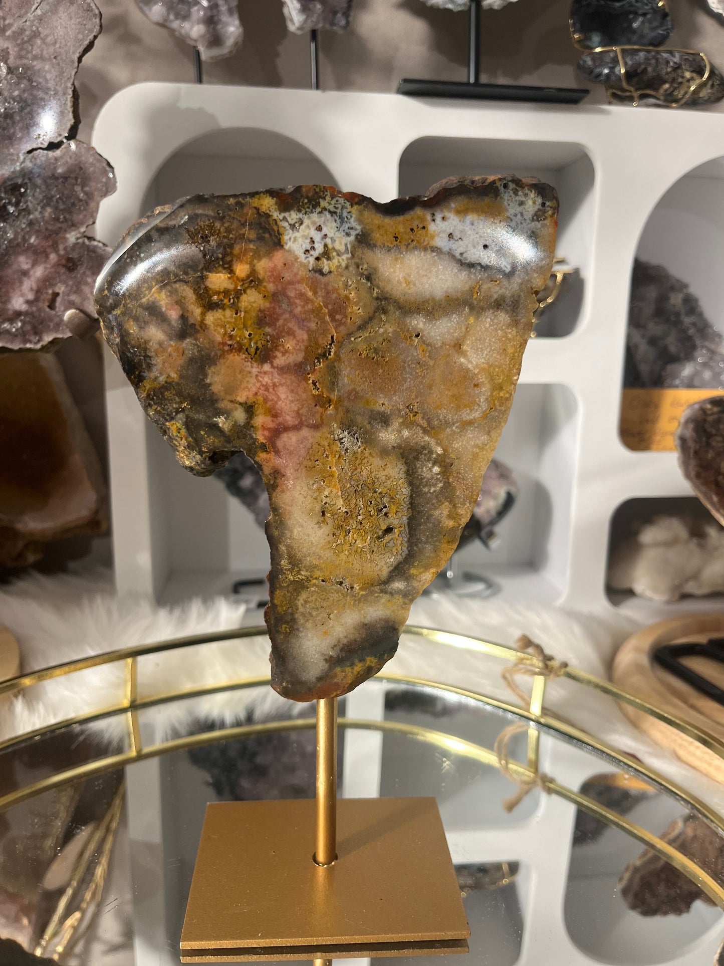 🔥 Agaat geode – “Golden Layers”