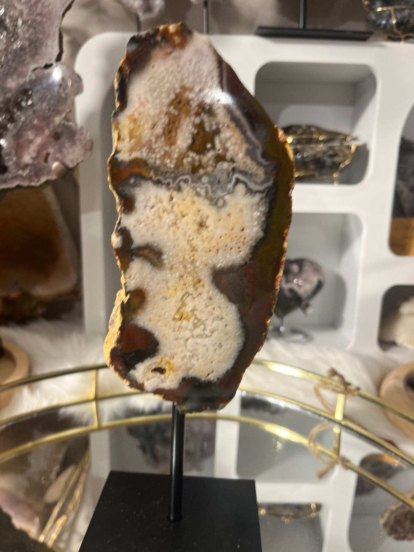 🌅 Agaat geode – “Golden Horizon”