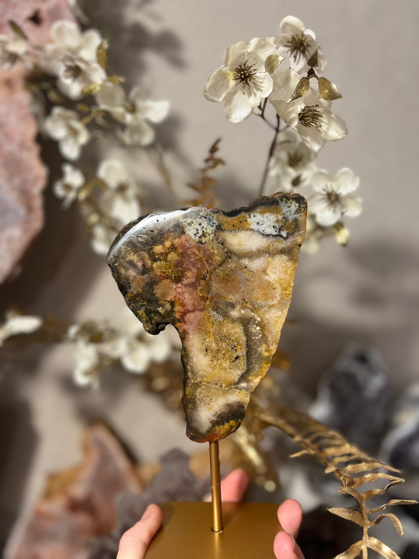 🔥 Agaat geode – “Golden Layers”