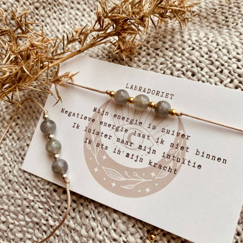 Edelstenen Affirmatie Armbandje - Labradoriet