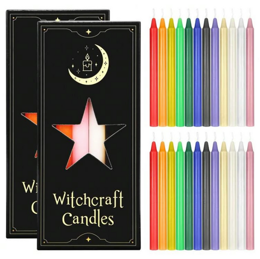 Witchcraft Spell Candles – Set van 12 magische ritueelkaarsen