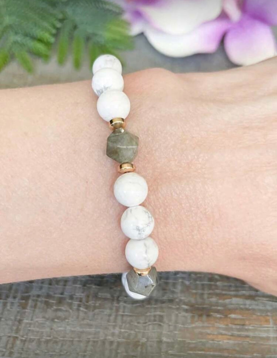 Armband “Stress Relief” – Howliet & Labradoriet