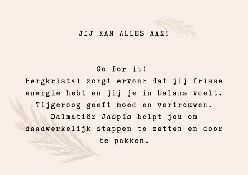 Edelstenen Affirmatie Armbandje - Jij kan alles aan!